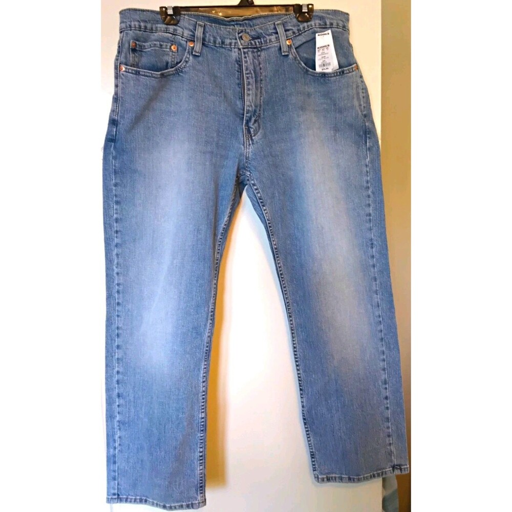 Levi's 500 Series 559 Men’s Relaxed Straight Light Wash Blue Denim Jeans  36/30